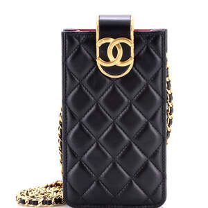 Chanel Cc Clasp Phone Holder Crossbody #224360C21B